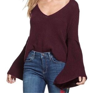 Free People Damsel bell sleeve sweater, NWT size M